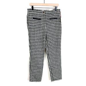 New Autres Filles Tweed Houndstooth Knit High Rise Skinny Trouser Pants Preppy